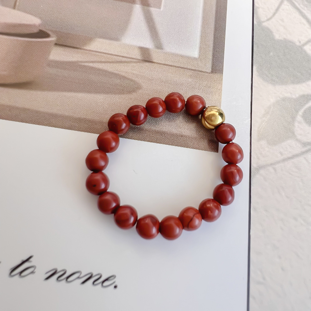 8g Weight Rings Classification Adjustable Ring Size 1 Piece Quantity Casual, Daily Occasion natural stone Material Color Block Pattern Women's Gender Beaded Design Simple Style Style Simple Style Color Block Natural Stone Beaded Rings 8