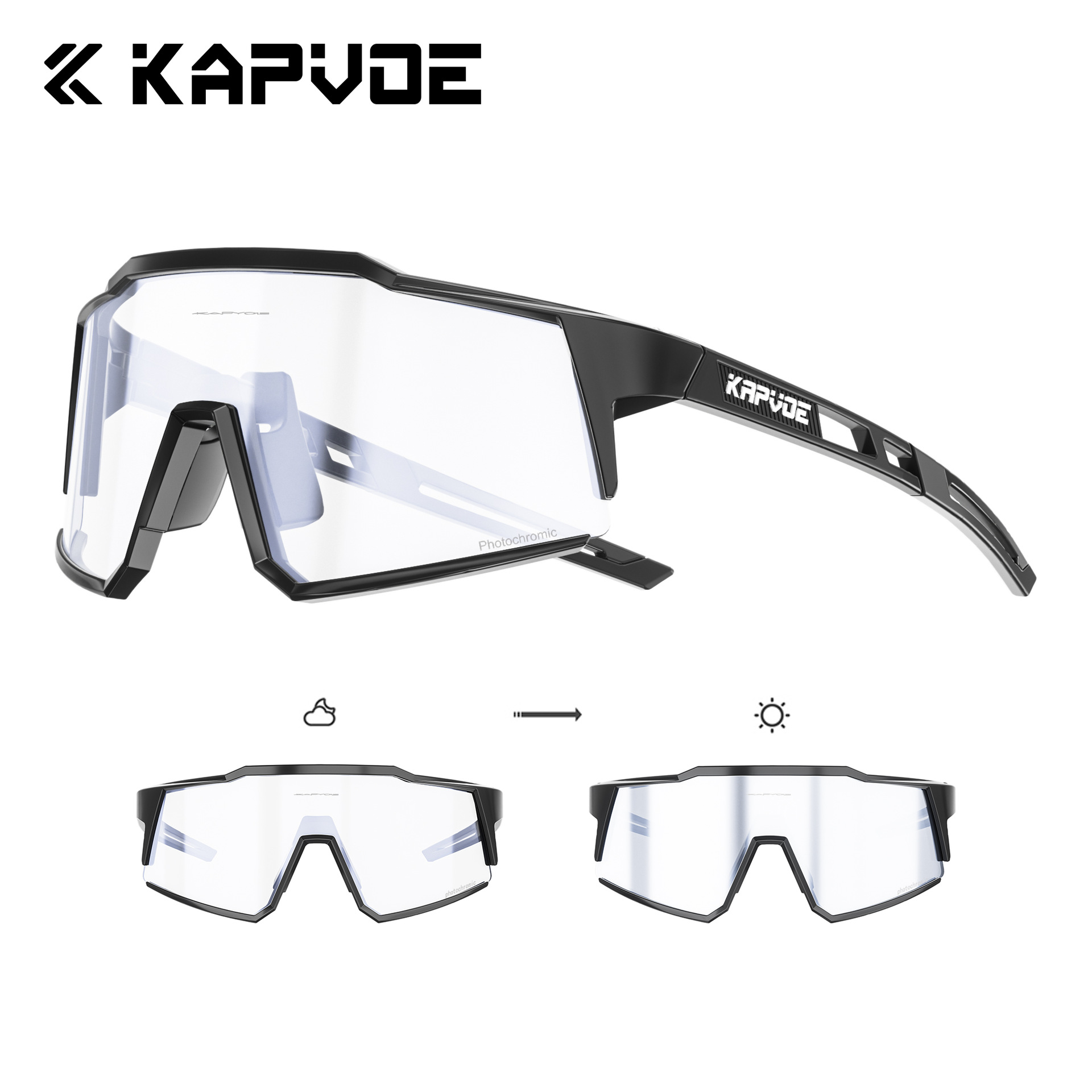 Gafas de Sol Fotocromáticas de Ciclismo TR90 con Recubrimiento Espejado para Ciclismo de Montaña