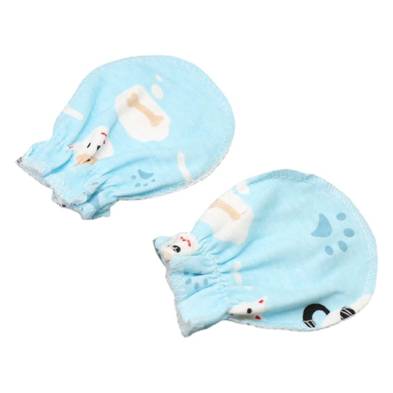 Детские перчатки Dulai Play, Детские многоцветные перчатки с защитой от царапин, хлопковые перчатки для новорожденных, защита от царапин на лице