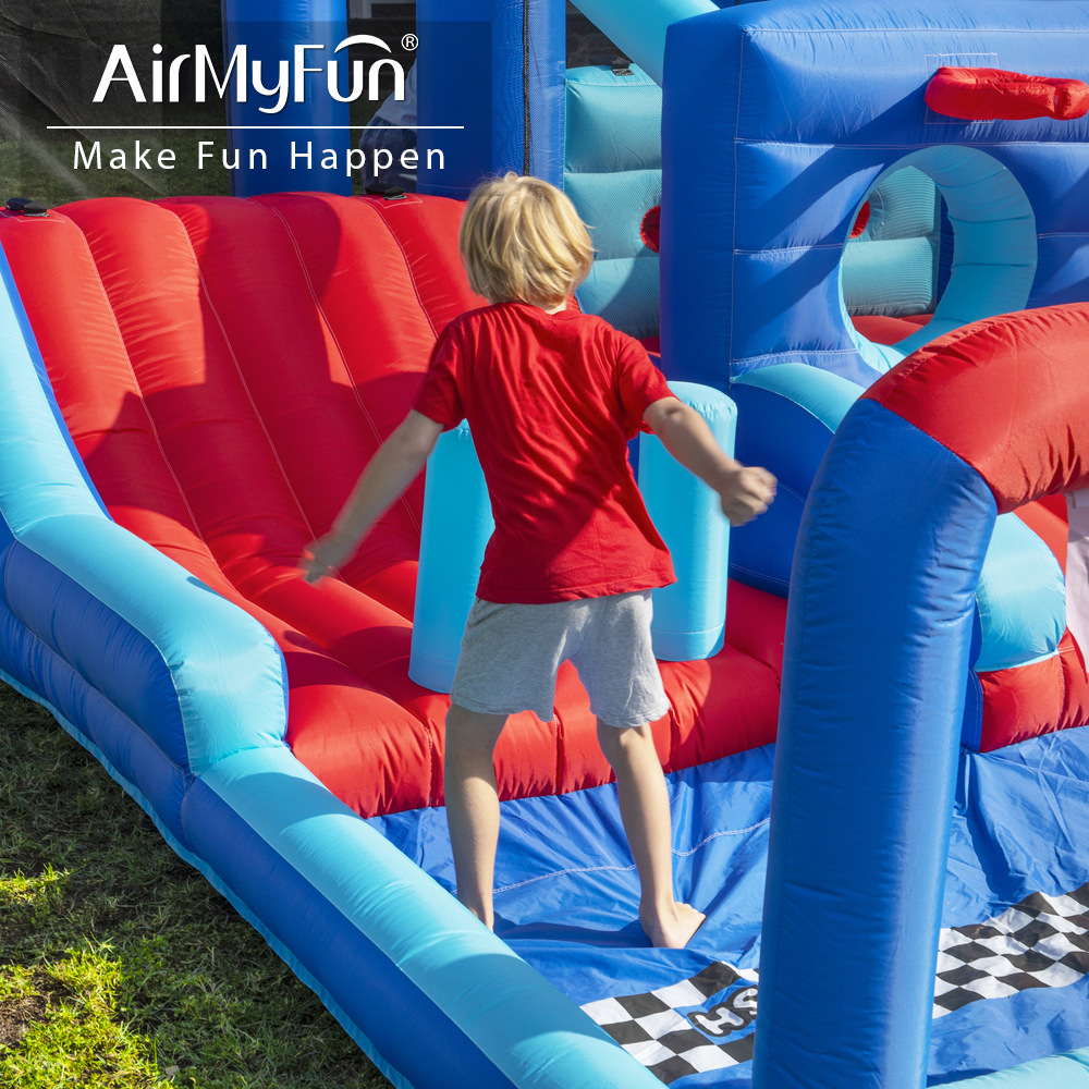 AMF | Castillo inflable para niños, tobogán inflable interior, trampolín, parque infantil para el hogar, castillo inflable para fiestas al aire libre