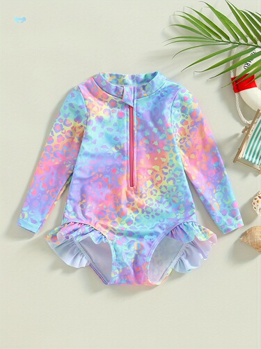 1-6 Years Kids Baby Girl Swimsuits Fish Scale Print