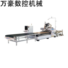 WK-8PL带上下料平台 重型直排换刀加工中心 CNC木工铣床开料机