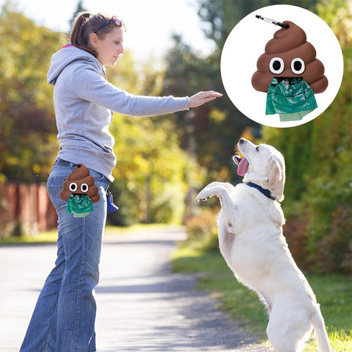 Pet garbage bag dispenser for cats and dogs, portable garbage bag for dogs when going out, poop bag storage box, factory direct sales