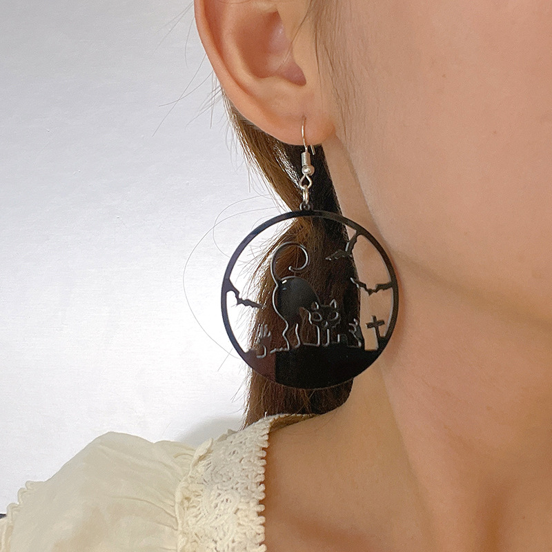Women's Gender 1 Pair Streetwear Halloween Pattern Geometric Arylic Drop Earrings