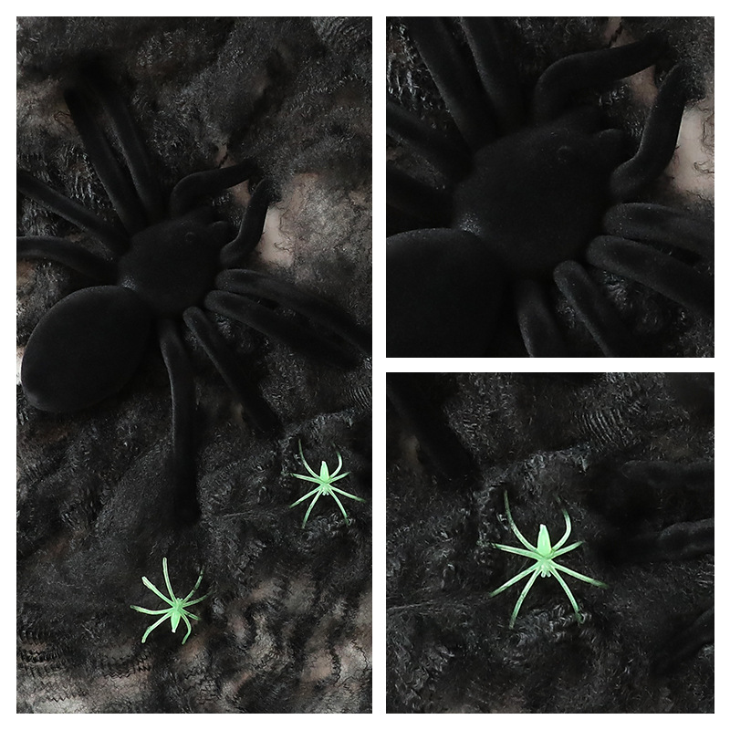 Nuevo Halloween araña horrores al aire libre accesorios de simulación negra araña de peluche decoración de Halloween decoración de casa embrujada