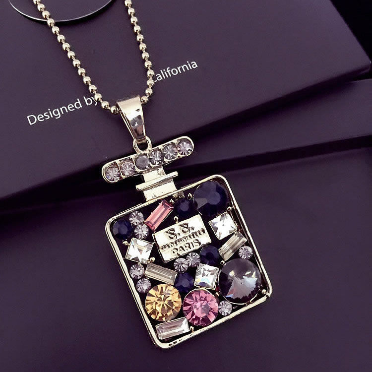 Nuevo estilo coreano joyería creativa botella de perfume versátil elegante suéter cadena collar largo accesorios Ventas Directas la fábrica