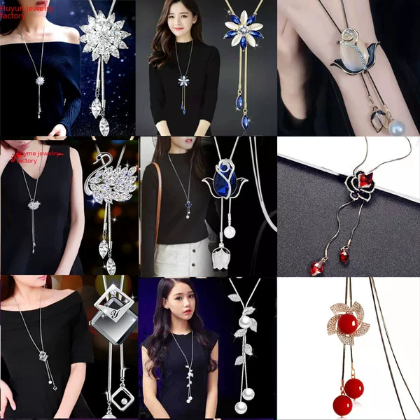 Cross-Border Best-Selling Versatile Sweater Chain for Women, High-End Light Luxury Long Necklace, European and American Style Tassel Autumn and Winter Accessories Pendant