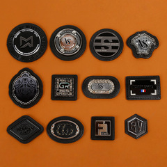 Antique hardware PU metal leather label denim shoes hats bags down jacket pants labels clothing accessories manufacturer