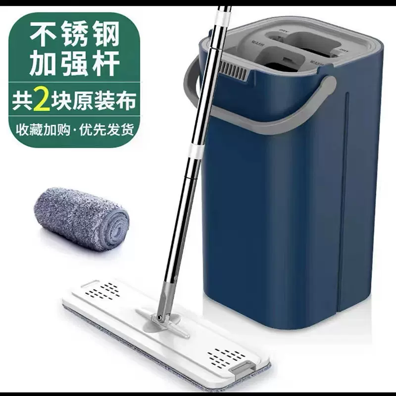 定制加厚刮刮乐免手洗平板拖把定制桶干湿家用懒人拖布地板一拖净