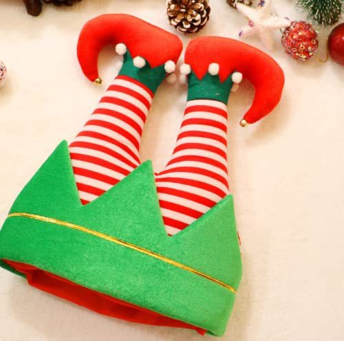 Christmas hat Santa hat creative funny clown elf hat Adult Santa hat Christmas event performance_voghion.com