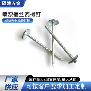 定制门窗用大头伞帽瓦钉可穿垫喷漆搓丝瓦楞钉电镀锌瓦楞钉