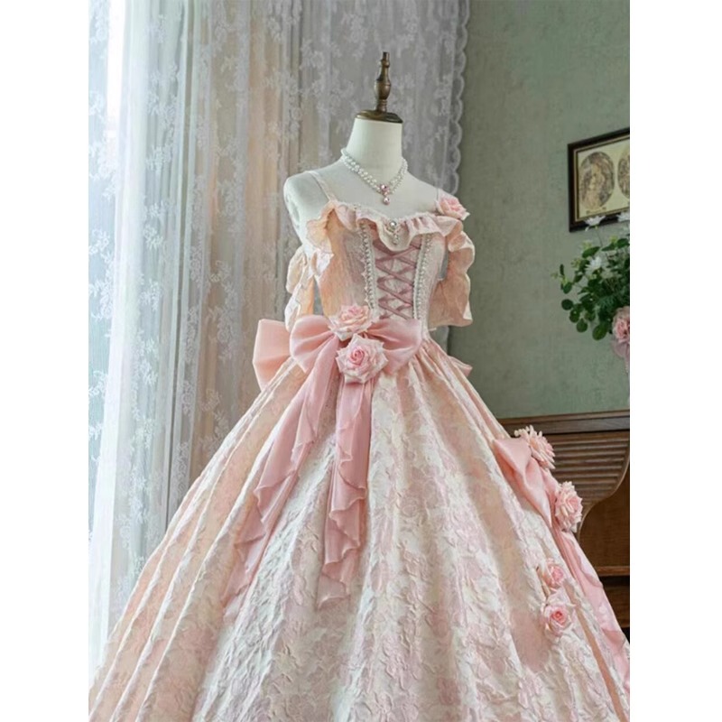 Lolita Evening Dress Pink High-End Princess Dress for Women Student Day Coming-Of-Age Ceremony Host Art Exam Lolita Evening Dress Pink High-End Princess Dress for Women Student Day Coming-Of-Age Ceremony Host Art Exam