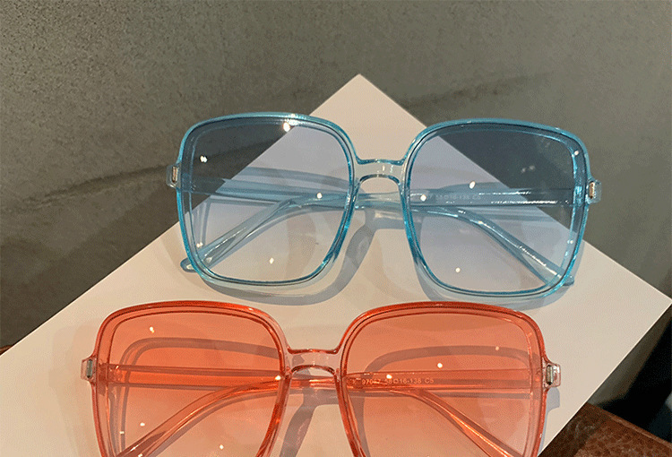 30g Weight Full Frame Glasses Structure Fashion Solid Color Pc Square Full Frame Women's Sunglasses