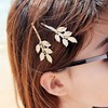 European and American fashion leaf hair clip leaf leaf clip branches with a sweet bride headdress 2 yuan shop A015