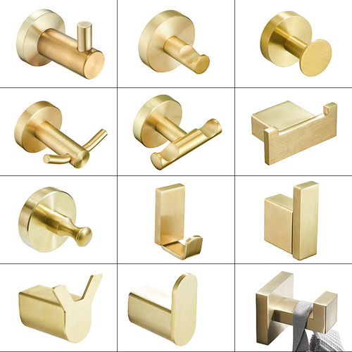 Hook 304 Stainless Steel Clothes Hook Single Hook Bathroom Hallway Towel Clothes Hat Hook Bathroom Wall Hook 