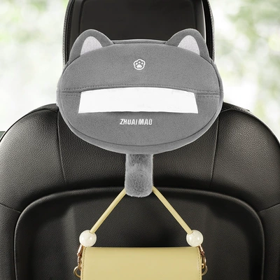 Box Creative Cute Car Seat | Car tissue box/set - simple-gray-upgraded-model-tissue-box-hook-two-in-one
