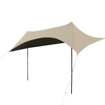 210D Silver-Coated Butterfly-Shaped Canopy: Avtomobil yan çətirləri