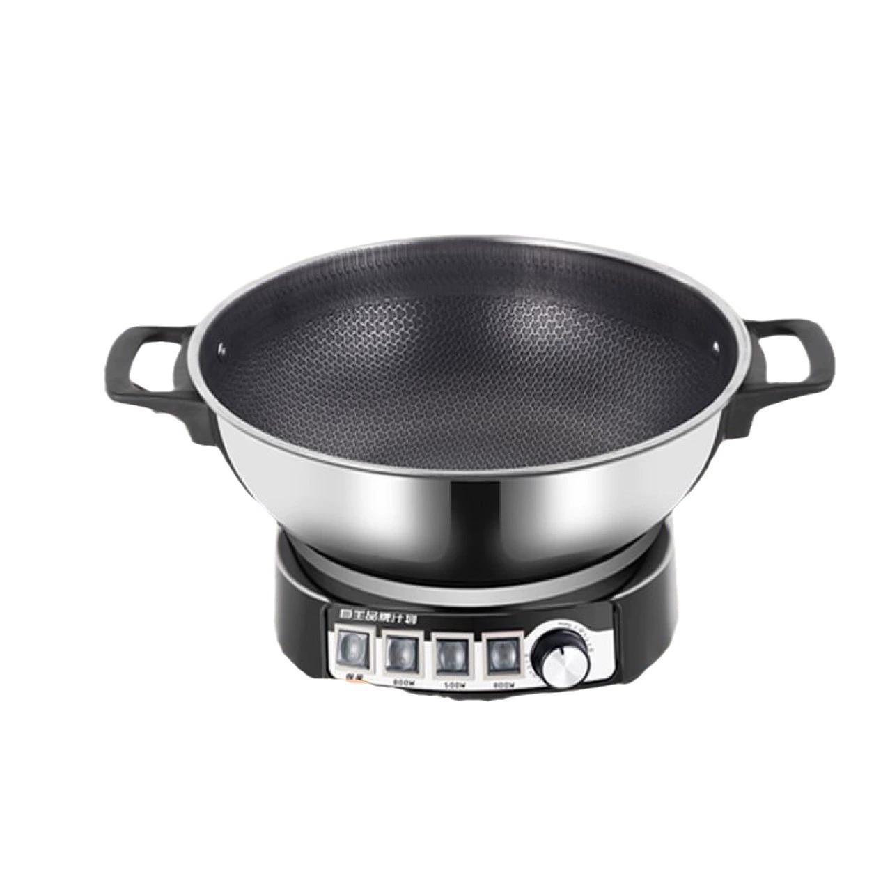 Электрический вок для жарки Zibo - жарка wok Zhoucun Электрический горшок Электрический горшок, другая кастрюля на пару Подарок повторяющийся сот Honeycomb Электрическая помешивание - помешивание - жарка Wok