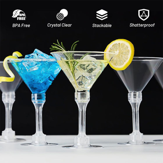 Disposable Plastic Cocktail Glass Red Wine Glass Dessert Table Champagne Glass Ice Cream Cup Jelly Pudding Cup Mousse Cup