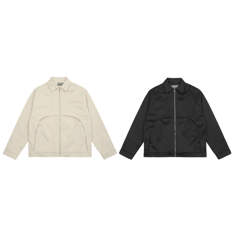 Men's Clothing Youth-filled Deconstructed Stitching Jacket Men's and Women's Style New Fashion Brand Street All-match Personalized Biker Jacket_viptrois.com
