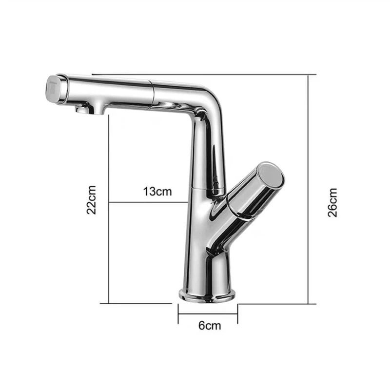 ΤΟΤΟ Pull-out faucet DL311C all-copper hot and cold dual-control multi-function telescopic gun gray washbasin water