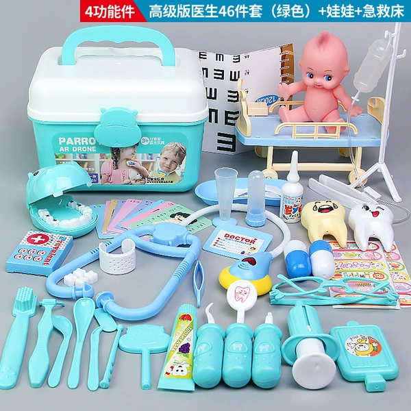 Version 46 pieces (green) + doll + first aid bed