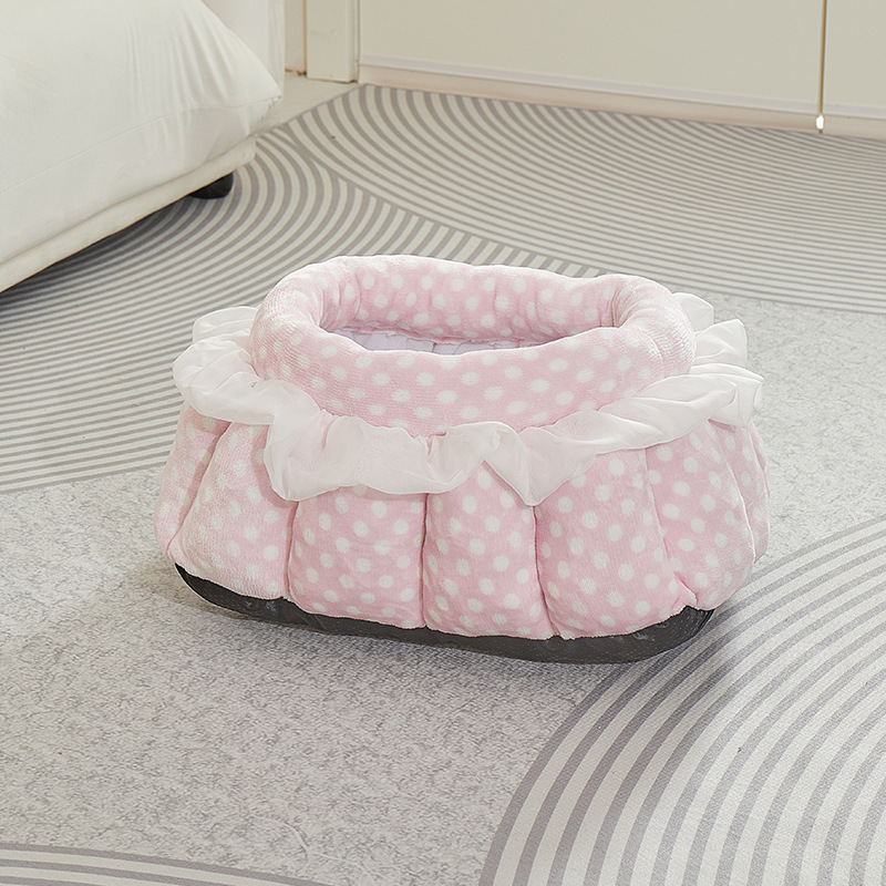 La camada para gatos es universal en invierno y cálida en invierno. Cama para gatos súper grande cerrada.