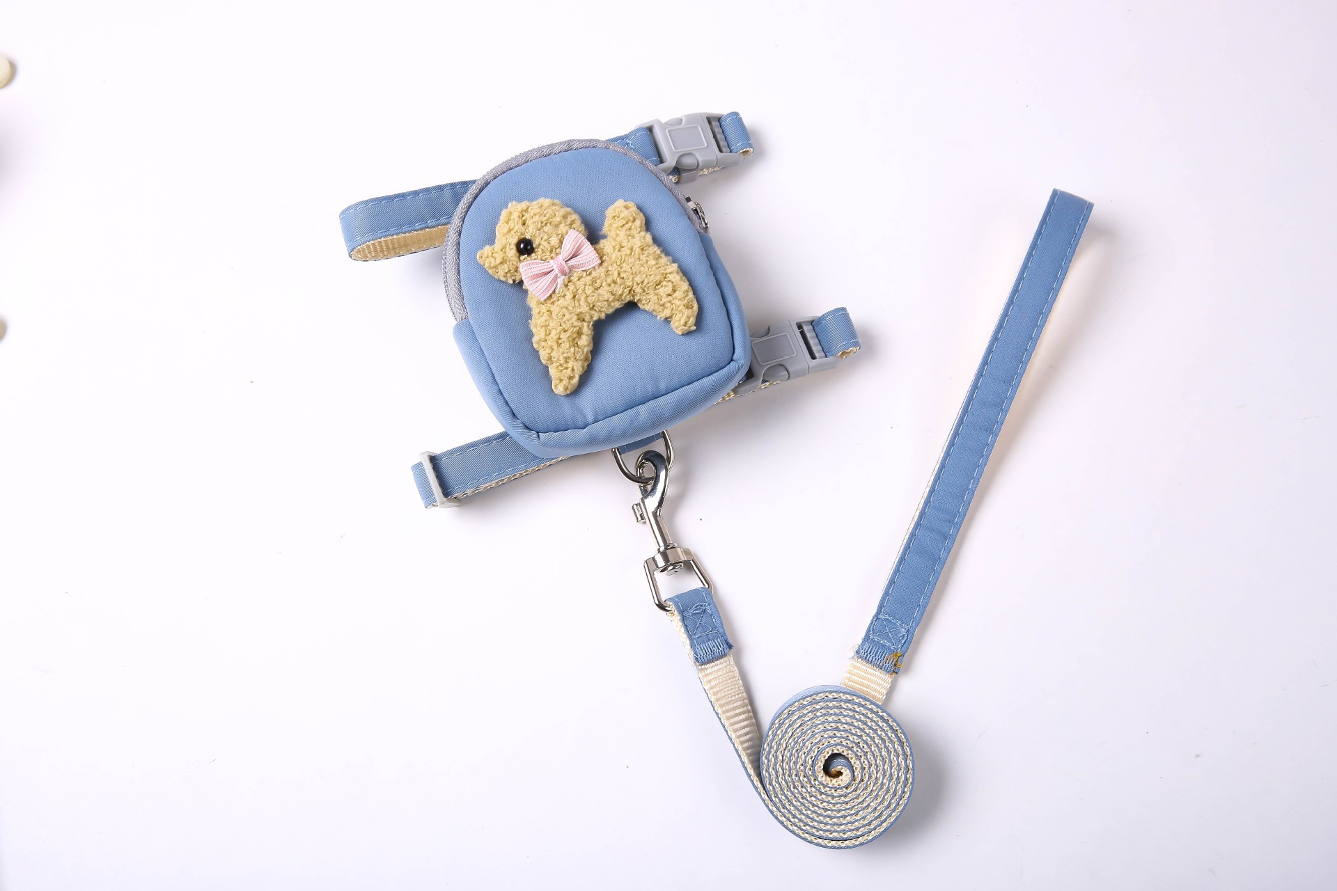 Correa para mascotas pequeña mochila chaleco para mascotas correa para el pecho Teddy Bomei anti-rotura perro cuerda para caminar Cadena de gato