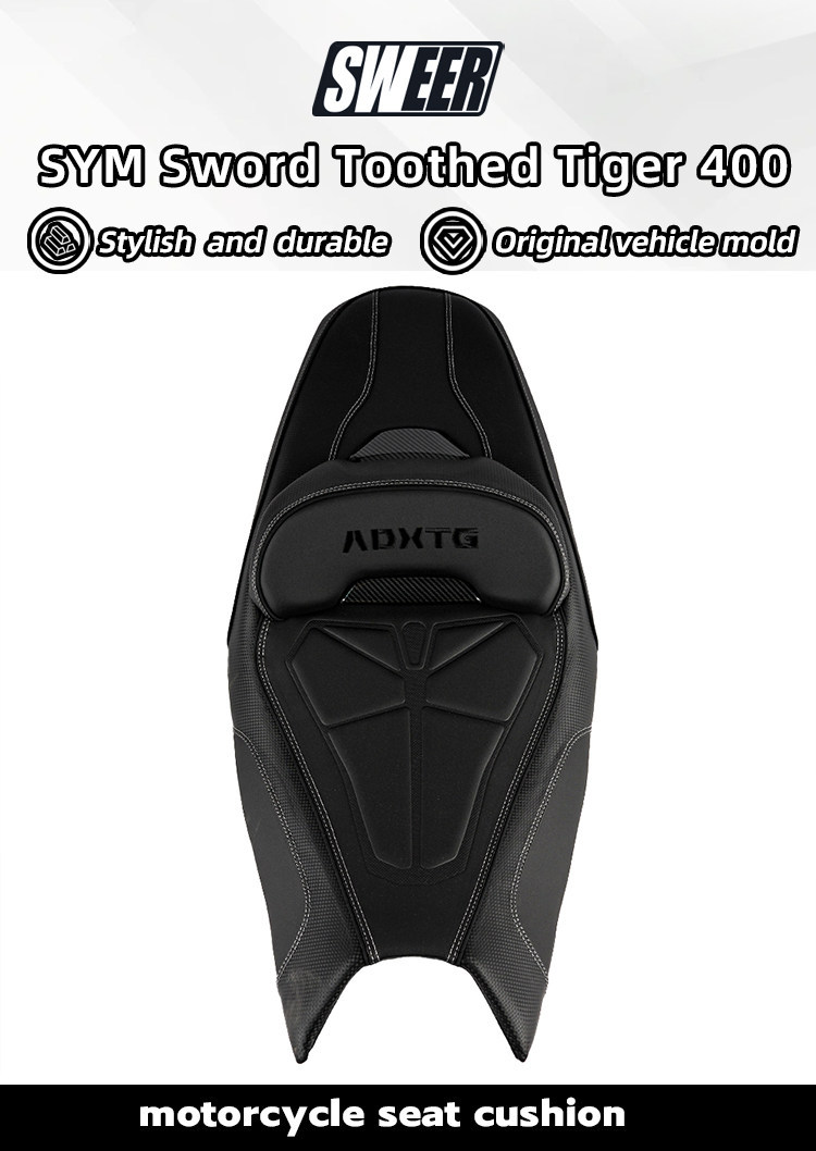 Suitable for Sanyang Saber Tiger 400Adxtg Upgraded Large Seat Assembly Modification with Comfortable Soft Leather Backrest Cushion