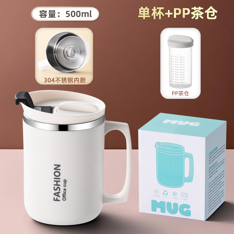 Taza de café de acero inoxidable 304 de doble capa, antiquemaduras, diseño moderno y creativo, suministro directo Yuedisi