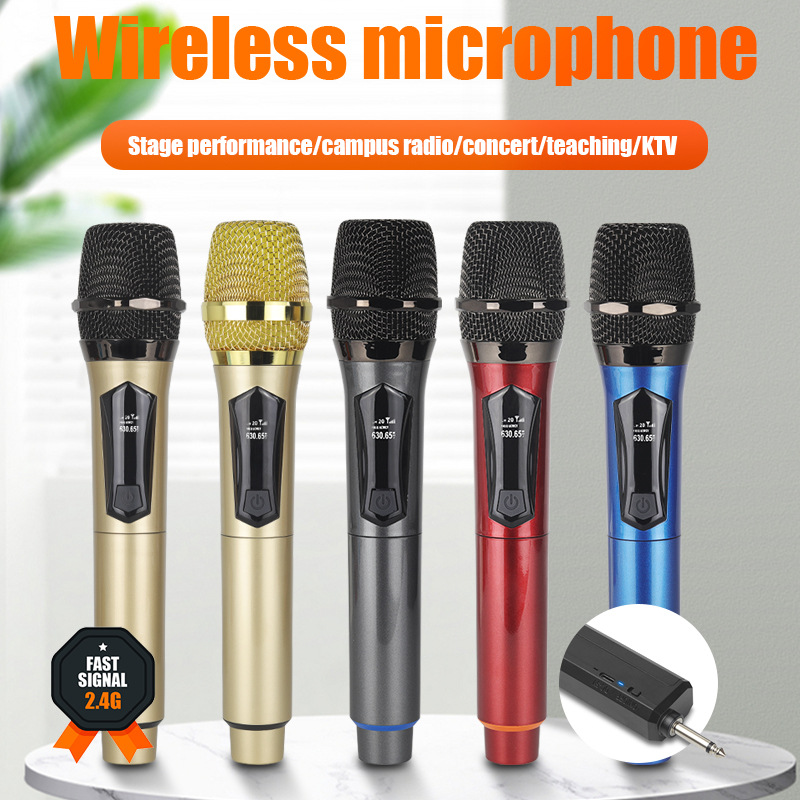 58 Pieces Wireless Microphone with Dual Charging, Stage Home Karaoke KTV Singing for All Outdoor Speaker Conference Performance Universal