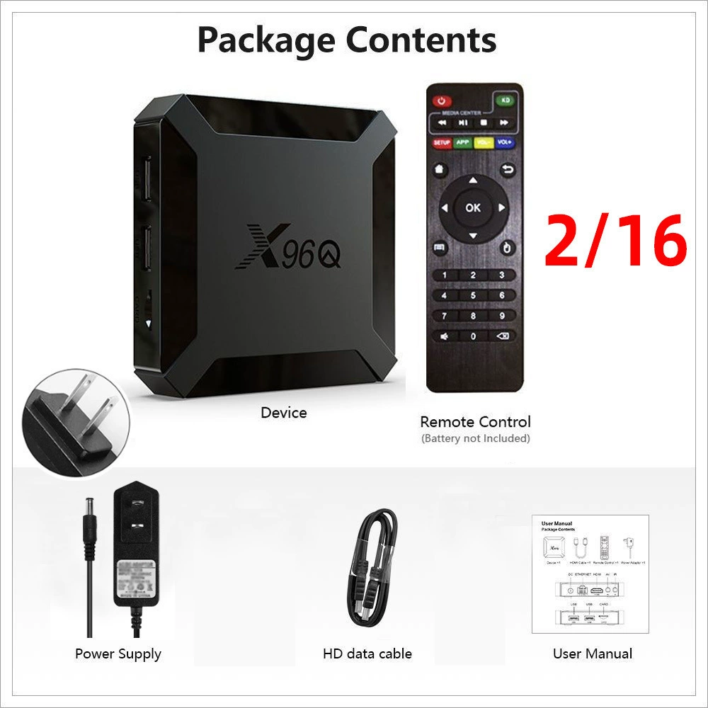 X96Q набор канал Android 10 Quanzhi H313 4k HD умный плеер 2ГБ/16ГБ tvbox