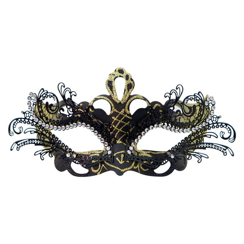 Halloween nueva corona de diamantes pareja baile máscara media cara set fiesta misteriosa disfraz