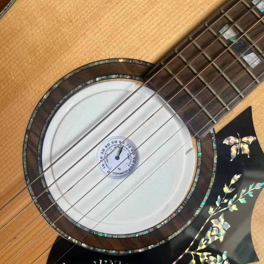 En stock guitarra humidificador con higrómetro folk acústica agujero de sonido humidificador instrumento musical accesorios deshumidificador