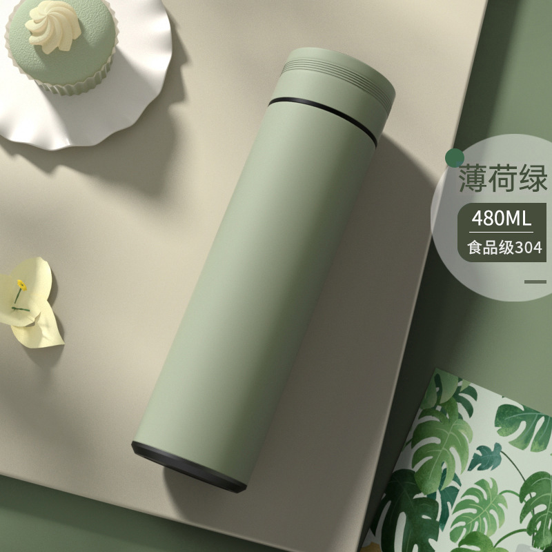 高档显温真空直身杯316不锈钢保温杯智能水杯高颜值商务办公水杯|undefined