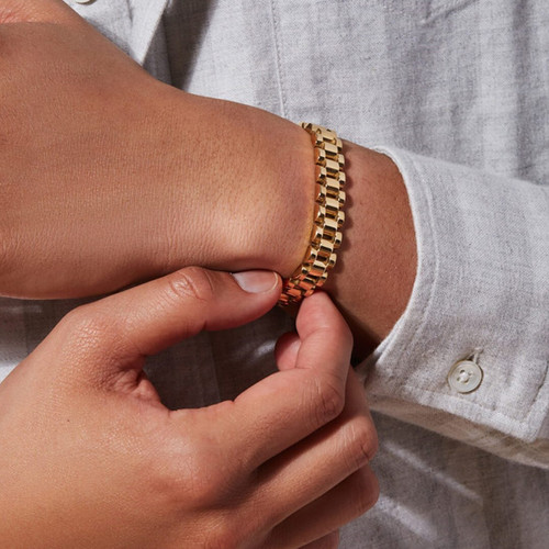 European and American cross-border Instagram titanium steel bracelet stainless steel gold-plated detachable wristband watch chain women's gold bracelet