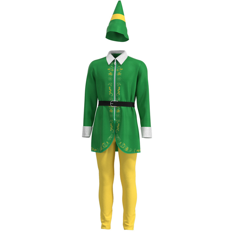 親子男女クリスマス服ハロウィーン衣装成人クリスマス妖精緑衣装コスプレ老人祭り|undefined
