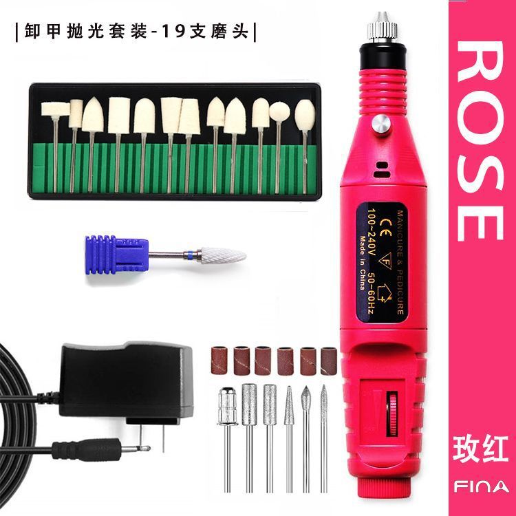 Lijadora de uñas portátil, lijadora de pulido y tallado de uñas, pluma de regulación de velocidad eléctrica, pluma de rectificado de uñas portátil