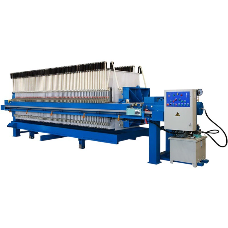 Промышленный фильтр-пресс пластинчато-рамного типа для очистки сточных вод, полностью автоматическое оборудование для обработки шлама, высокоэффективный фильтр-пресс для обезвоживания осадка