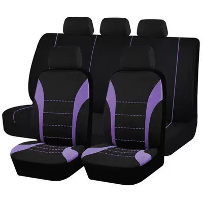 Universal seat cover, Single-Line Waistline Universal Car - purple-2-piece-set-single-seat