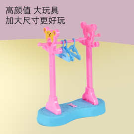 哪吒儿童过家家玩具配件娃娃服饰迷你塑料晾衣杆仿真小衣架跨境