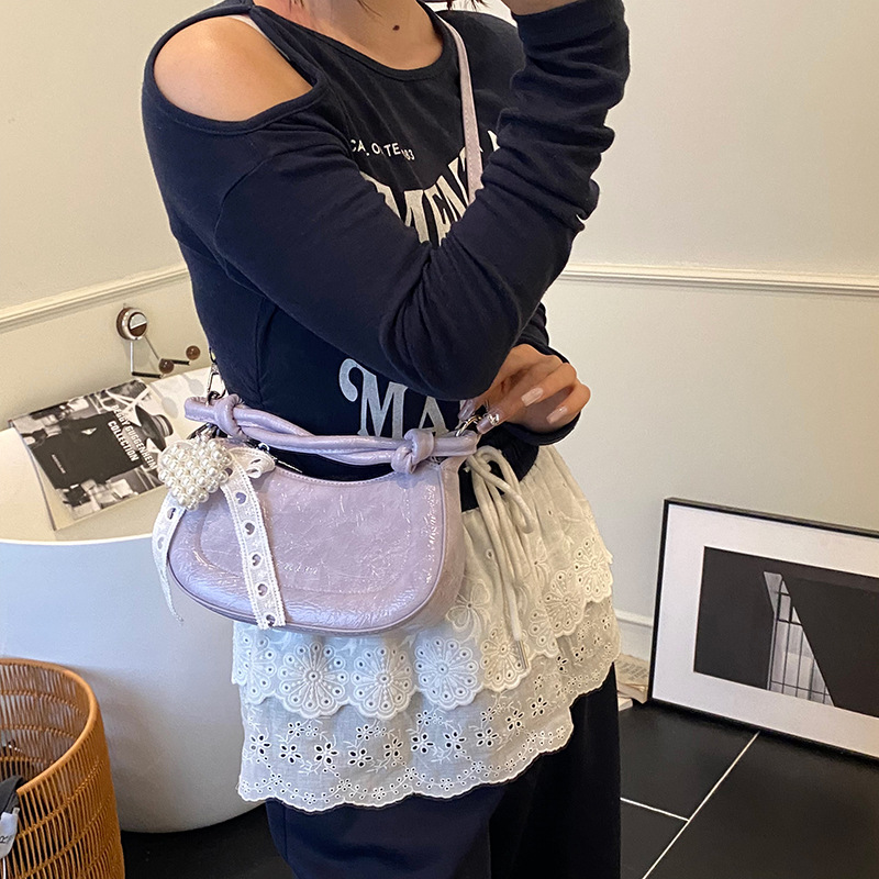 Bolso de nicho francés para mujer 2025 nuevo bolso de hombro casual de todo fósforo de moda bolso de silla de mensajero de estilo occidental