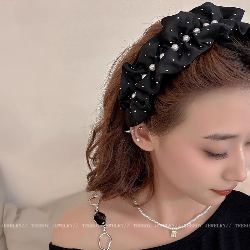 Meilad retro temperamento alto cráneo correa de cabello para mujeres 2025 nuevo estilo de estilo extranjero correa de cabello de moda universal toque de cabello