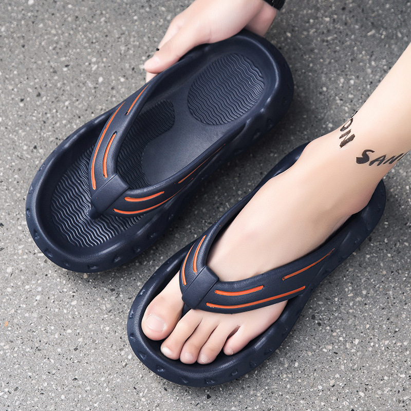 Guangdong Flip-Flops Men's Summer Non-Slip Outer Wear Thick-Soled Casual Sandals Large Size 46 Flip-Flops Soft-Soled Sandals