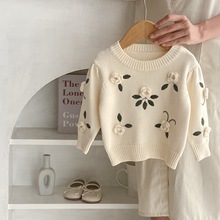 ins2026���¿�0-3��Ů����Ӥ���ֹ������廨��ͷ��֯��ë������