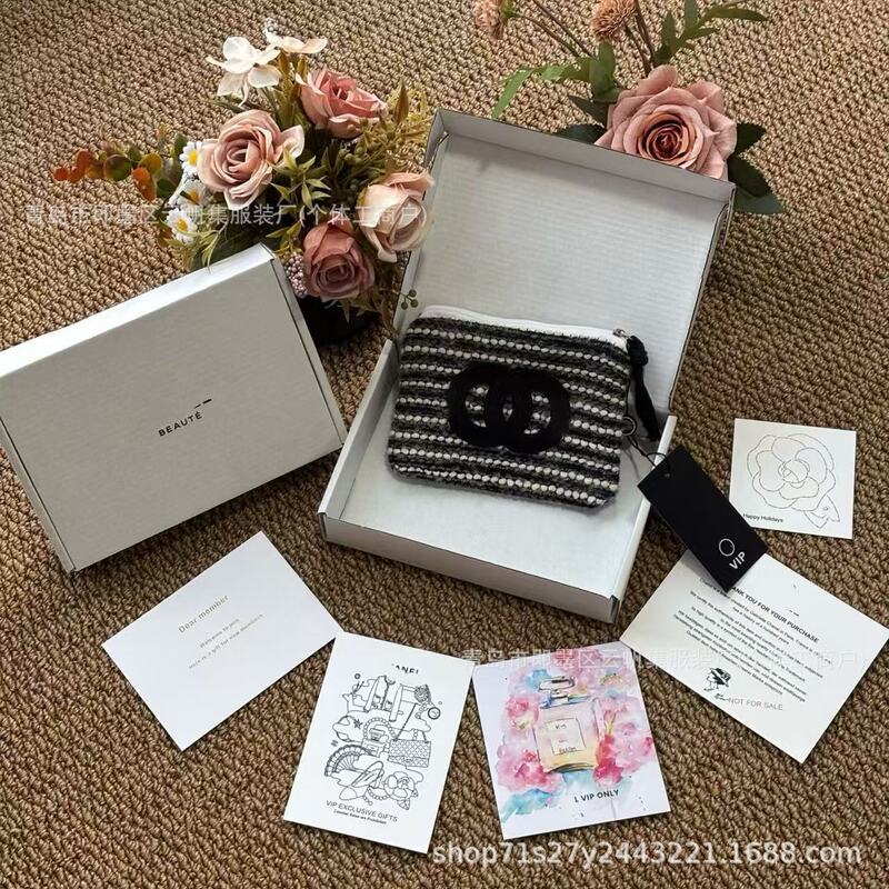 Cross-Border Retro Tweed Coin Purse Fashion Tote New High-Value Commuter Shoulder Stylish French Internet Celebrity