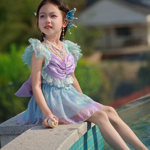 Mermaid Costume Girls' Swimwear Children's Quick-Dry Bodysuit  New Girl's Bikini