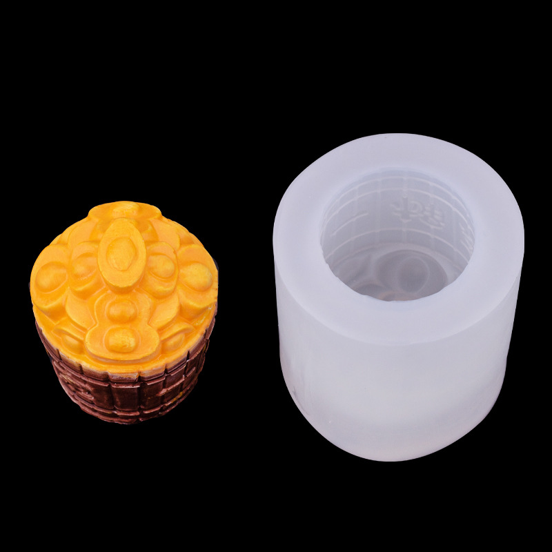 Cubo de oro lingote cornucopia modelado silicona molde fondant accesorios yeso aromaterapia vela