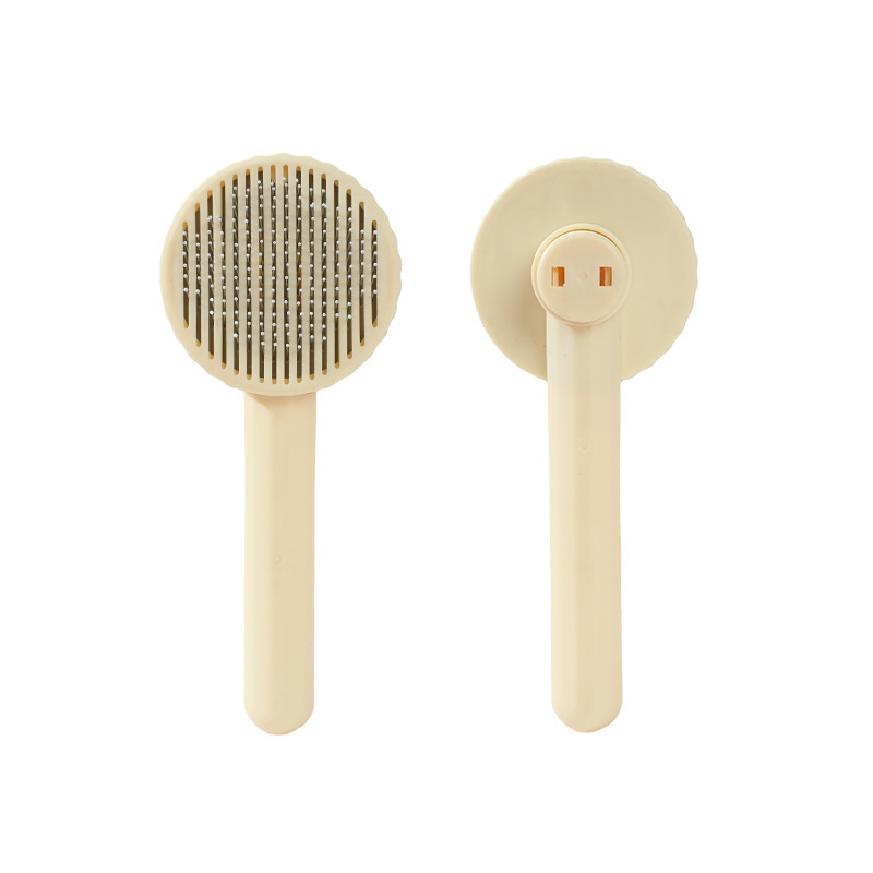 Peine para mascotas de acero inoxidable para eliminar el pelo flotante Peine de limpieza para gatos Macaron Productos de cepillo de masaje para mascotas al por mayor image 18