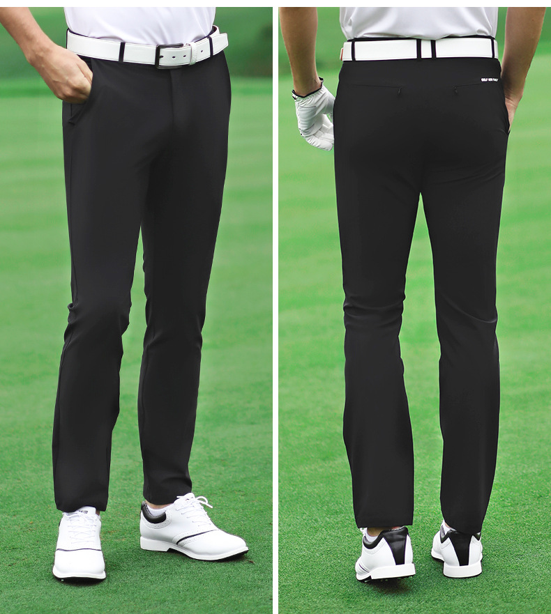 Quần golf nam dài mùa hè PGM thoáng khí ôm dáng — Quần dài màu xám KUZ083, Quần dài đen KUZ083, Quần dài màu trắng KUZ083